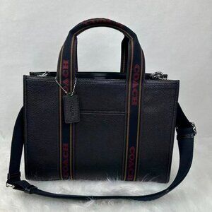 Coach Smith Tote Bag Crossbody In Pebbled Leather/Silver/Black Multi CU997 NWT